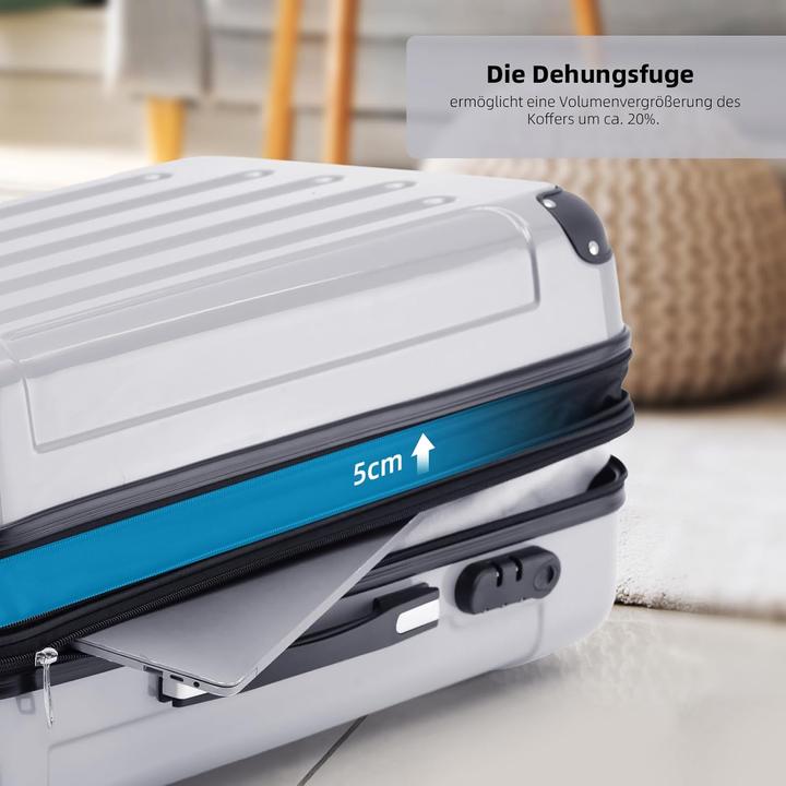 Produktbild Beibye Zwillingsrollen 2048 Hartschale Trolley, Silber, XL (115 l, L (90 - 115l))