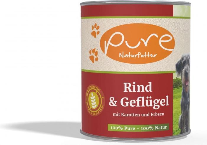 Actual product image Pure Naturfutter Dog menu beef & poultry with vegetables (Senior, Adult, Junior, 1 pcs., 800 g)