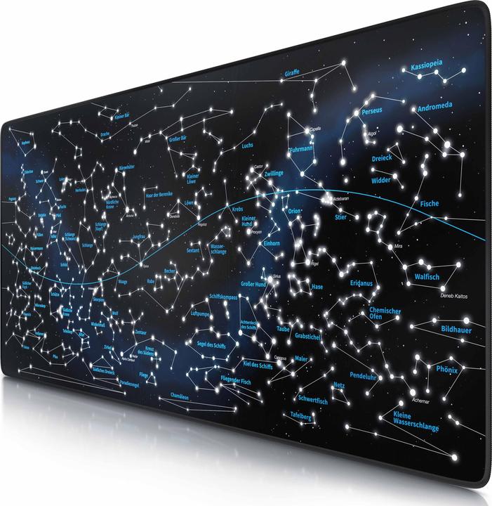 Immagine prodotto CSL Tappetino per mouse da gioco, tappetino XXL 900 x 400 mm, precisione e velocità, mappa celeste (XXL)