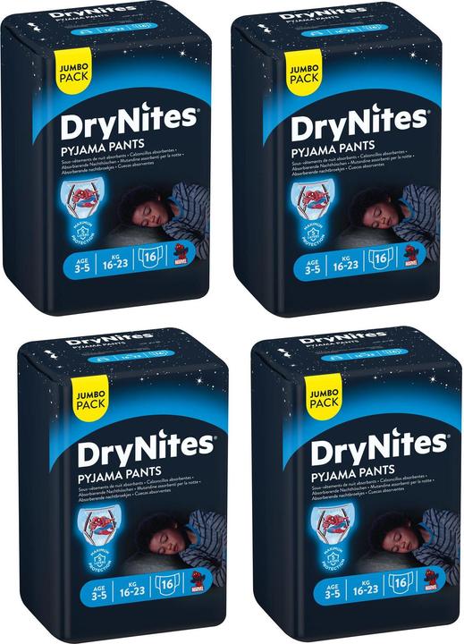 Produktbild Huggies Nachtwindeln Jumbo-Pack Boy (Gr. S, Monatsbox, 64 Stück)