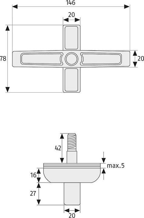 Productafbeelding Abus 2520 B AL0089 Slot voor dubbel openslaand raam