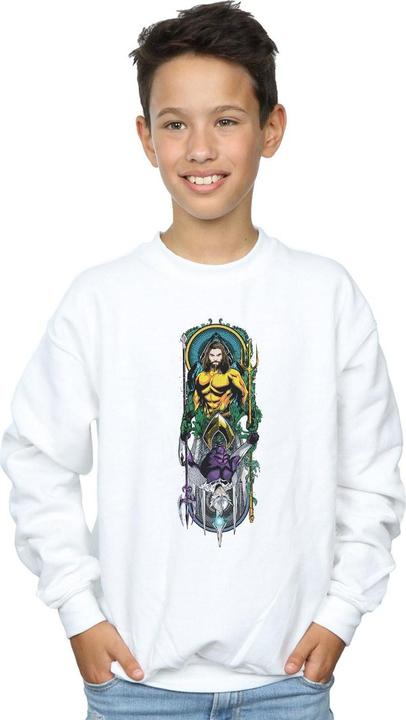 Actual product image Boys Aquaman Ocean Master Sweatshirt (140, 146)