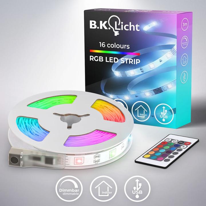 Produktbild B.K.Licht LED-Band (RGB, 300 cm, Indoor)
