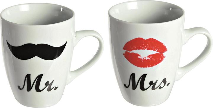 Image du produit G. Wurm Tasse à café M. & Mme 0,3 l, 2 pièces, Blanc (250 ml, 2 x)