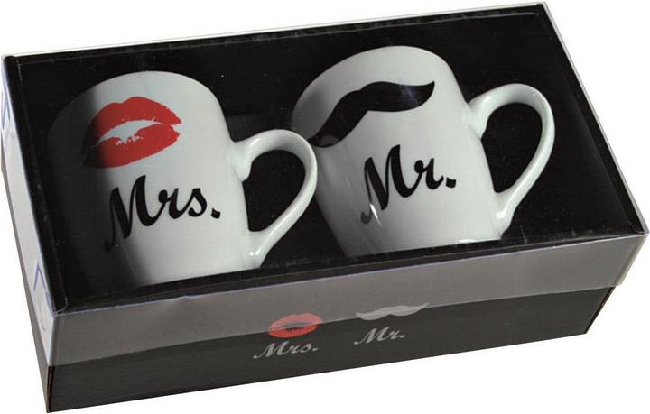 Image du produit G. Wurm Tasse à café M. & Mme 0,3 l, 2 pièces, Blanc (250 ml, 2 x)