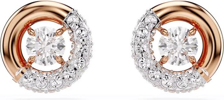 Produktbild Swarovski Dextera Ohrstecker Rundschliff Weiss Roségold (Swarovski Metall)