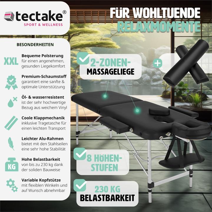 Actual product image tectake 2 zone massage table