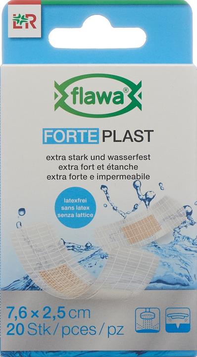 Produktbild Flawa Forte Plast 2.5x7.6cm transparent (20 x)