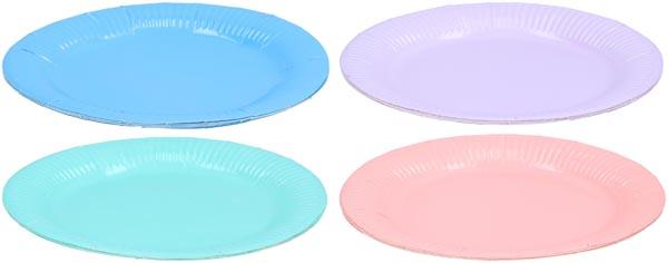 Actual product image Eddy Toys Plate pastel 23cm 4as 6pc (4 x)
