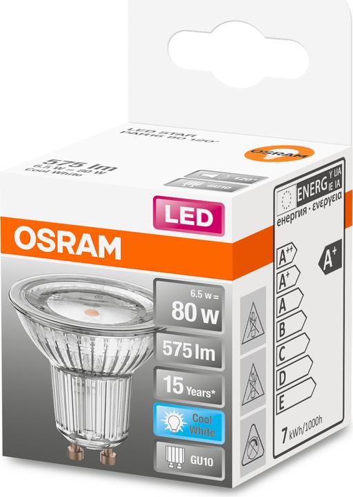 Image du produit Osram Star Par 16 (GU10, 6.90 W, 620 lm, 1 x, F)