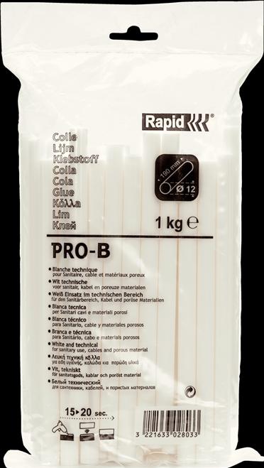 Produktbild Rapid PRO-B Klebesticks Ø12x190mm 1,0 kg, Beutel