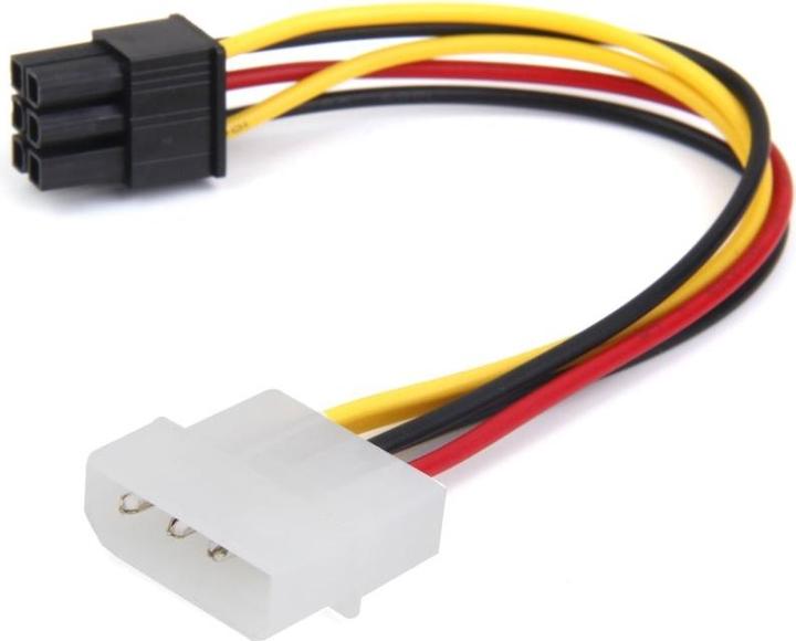 PowerGuard 4-Pin IDE Molex auf 6-Pin Grafikkarten Strom Kabel Adapter