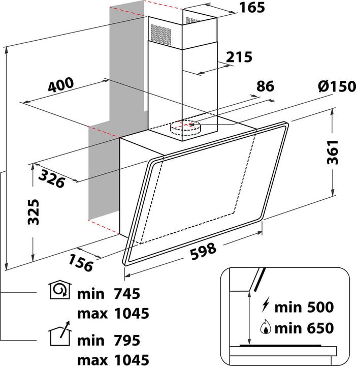 Image du produit Bauknecht RBHVP 63 LM K (Hotte murale)