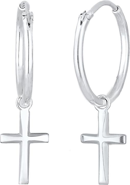 Actual product image Elli Creolen Hänger Kreuz (925 Silver)
