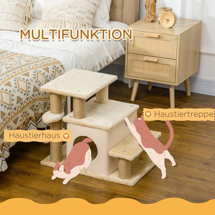 Image du produit PawHut Escalier pour chiens avec niche (Chien, Chat, Pliable)