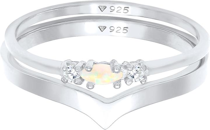 Produktbild Elli Set Marquise Opal V-Form mit Zirkonia Kristallen (52, 925 Silber)