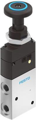 Actual product image Festo Manual push-button valve, mechanical spring return 3/2 G1/8″ 1MPa air