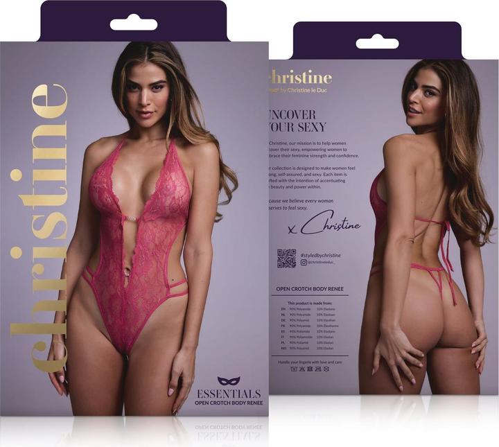 Produktbild Christine Le Duc Ouvert Spitzen Body Renee pink (S/M)
