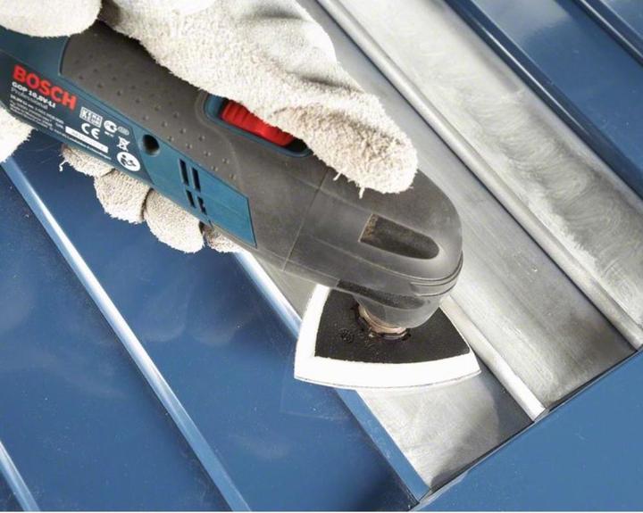Produktbild Bosch Professional Zubehör Polierfilz für Dreieckschleifer und Multi-Cutter, hart, Klett, 93 mm (Hart)