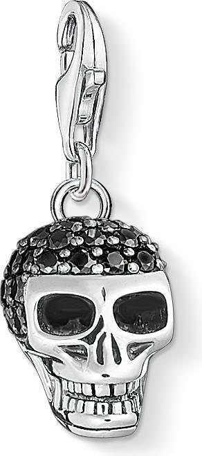 Thomas Sabo Charm-Anhänger Totenkopf Pavé (Silber)