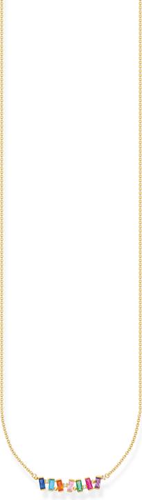 Produktbild Thomas Sabo Kette bunte Steine gold (925er Silber, 45 cm)