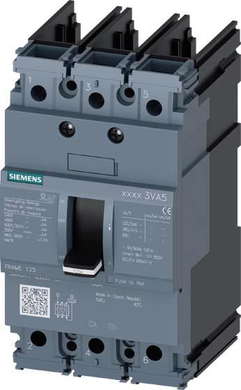 Actual product image Siemens Circuit-breaker 70A 3p 70A/In 3VA5170-6ED31-0AA0