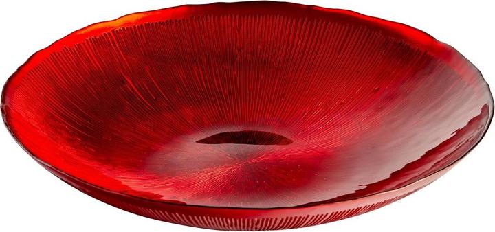 Actual product image The DRH Collection Red glass bowl Crimson Comet
