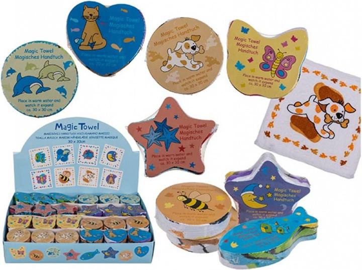 Sombo Magisches Baumwoll Handtuch Tiere (30 x 30 cm)