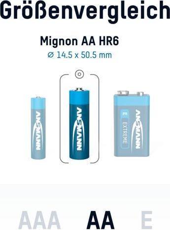 Actual product image Ansmann 4+4 Extreme Lithium AA Mignon LR 6 Big Pack (8 pcs., AA, 2850 mAh)