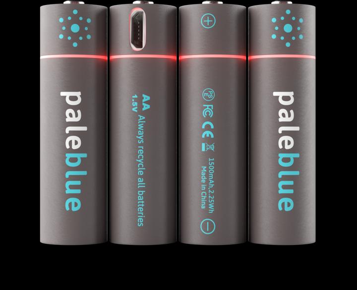 Pale Blue 4er Pack AA (4 Stk., AA, 1560 mAh)