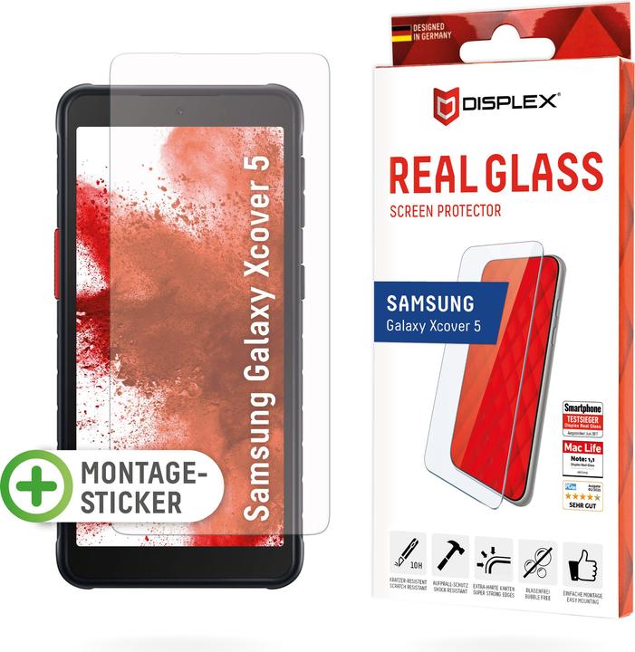 Image du produit Displex Real Glass, 2D Panzerglas (1 pièce(s), Samsung Galaxy Xcover 5)