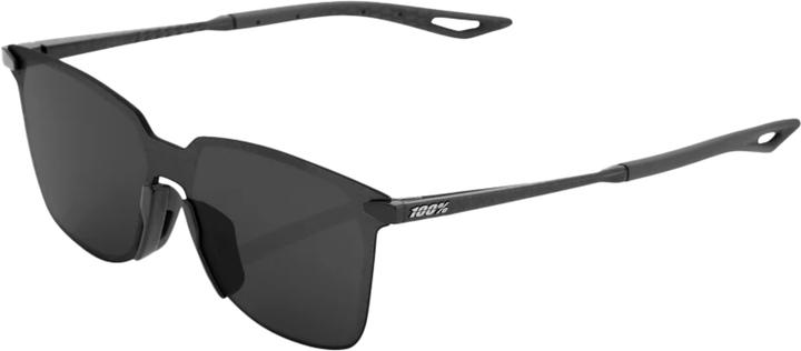Actual product image 100% Legere Square Glasses (Polished Black, Smoke)