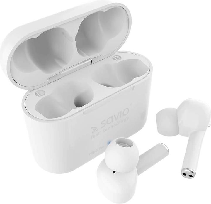 Image du produit Savio TWS-07 PRO Ecouteurs sans fil Bluetooth Casque blanc (4 h, Sans fil)