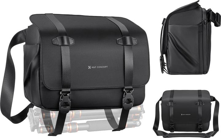 Actual product image K&F Concept Sling Bag 10L Urban Wander 10 (Black) (Camera shoulder bag, 10 l)