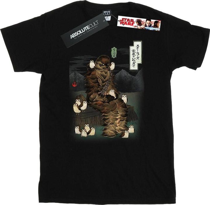 Star Wars The Last Jedi Japanese Chewbacca Porgs TShirt (M)