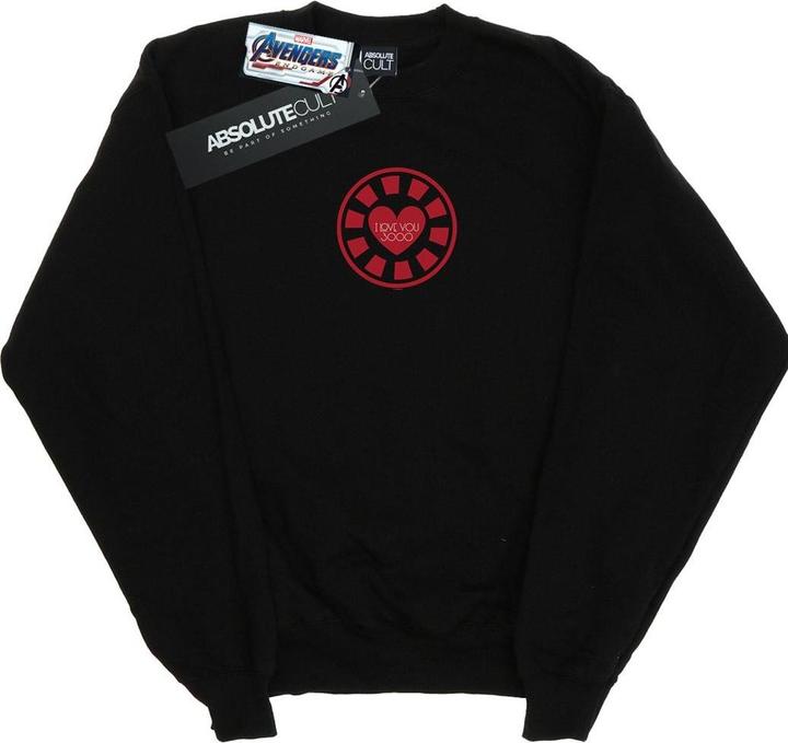 Actual product image Womens/Ladies Avengers Endgame I Love You 3000 Tony Stark Heart Sweatshirt (M)