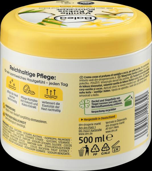 Actual product image dm Balea Body Cream Vanilla & Coconut (Body cream, 500 ml)