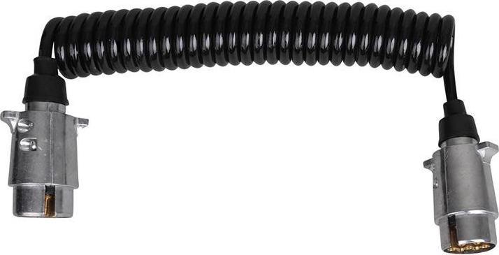 Image du produit ProPlus Câble spiralé avec 2x fiches 7 pôles métal sous blister (0.15 m)