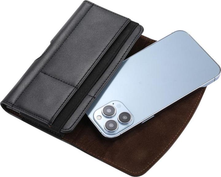 Actual product image Werkstein Universal XXXL Leder Tasche mit Gürtelclip - Schwarz