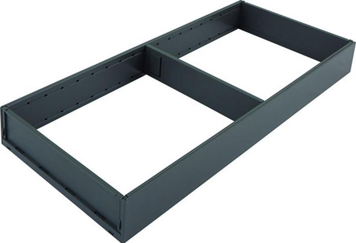 Actual product image Blum Ambia-Line drawer frame wide - 622x200x50mm, matt silk white steel