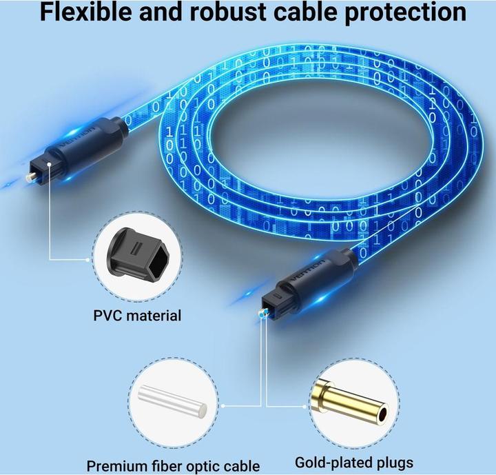 Productafbeelding Vention Optische vezel audiokabel 3M (3 m, Optische)