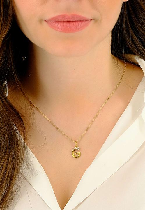 Image du produit Muau Lettre (750, Or blanc, Or jaune 18 K)