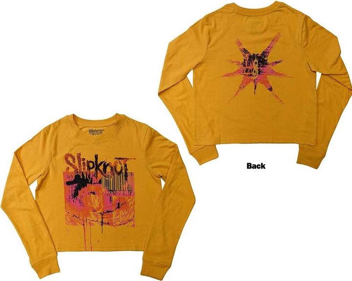 Slipknot The End So Far Barcode Back Print (Longsleeve) Crop Top (Girlie)