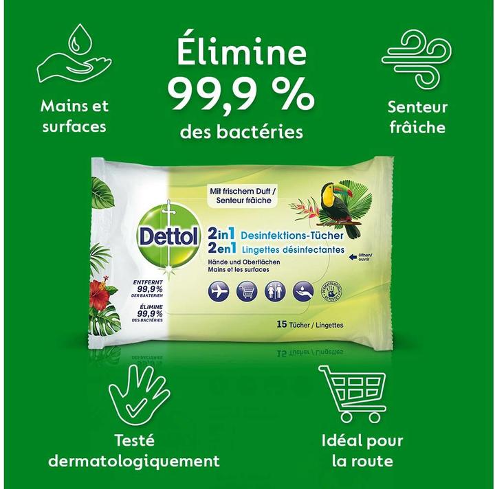 Produktbild Dettol 2in1 Desinfektions-Tücher