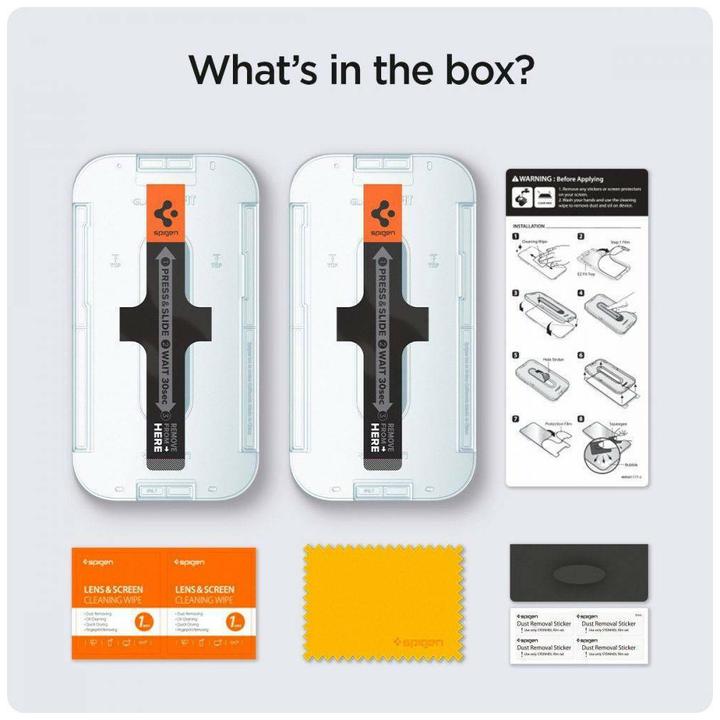 Actual product image Spigen Glas.tR EZ Fit (2 Piece, Apple iPhone 13 Pro Max)