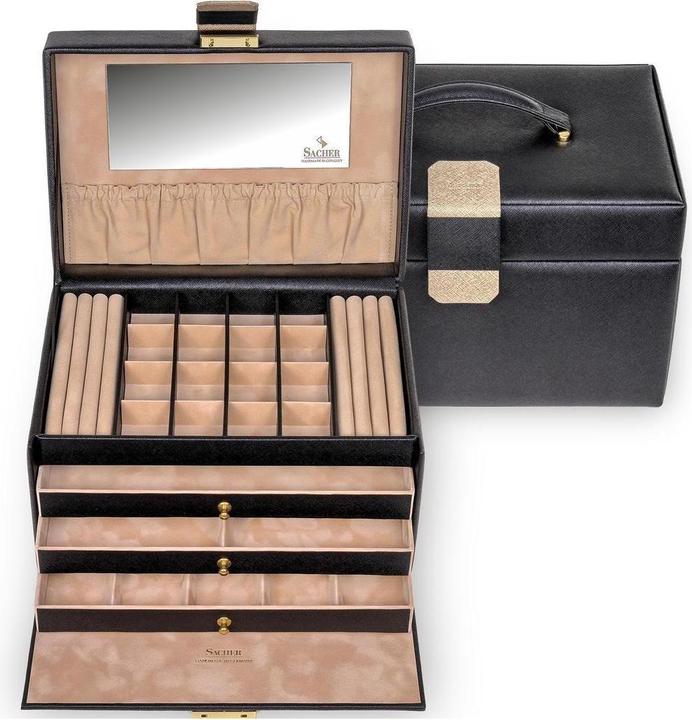 Sacher 77.000.120443 - Jewellery box Lena saffiano black