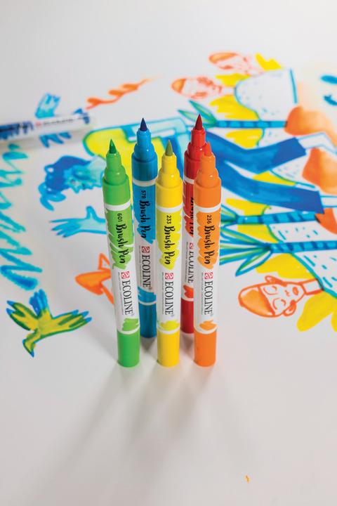 Immagine prodotto Talens Penna a pennello ECOLINE (Multicolore, 10 x)