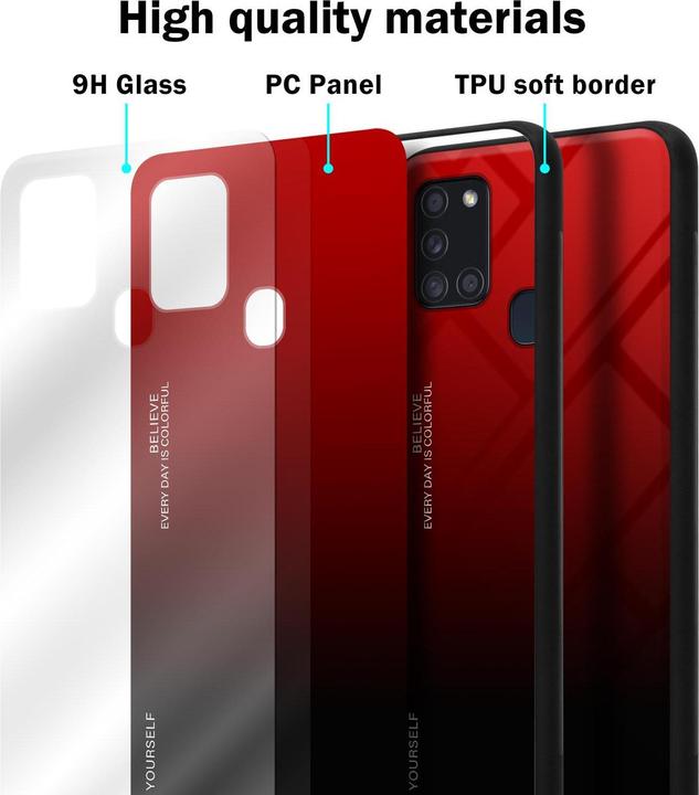 Image du produit Cadorabo Couverture en verre TPU 2 couleurs (Samsung Galaxy A21s)
