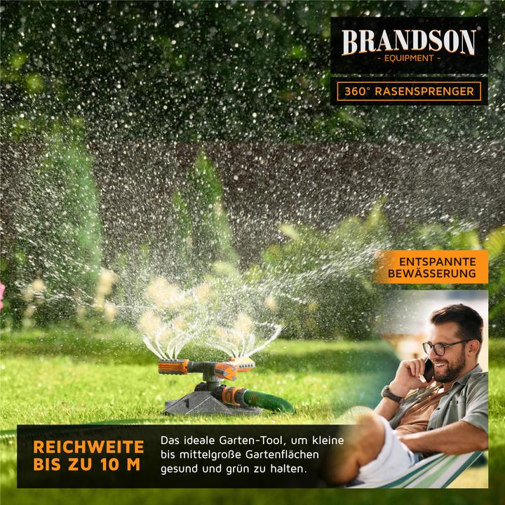 Actual product image Brandson Circular sprinkler, 360° lawn sprinkler, 3 arm, garden sprinkler, irrigation system, Gardena (Circular sprinkler)
