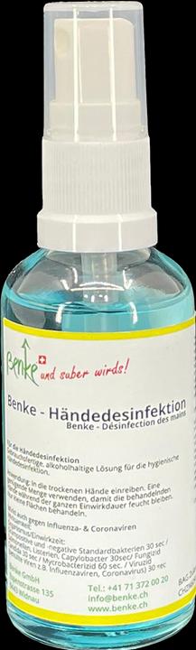 Actual product image Benke Hand sanitiser - Swiss Made - 50ml (50 ml)